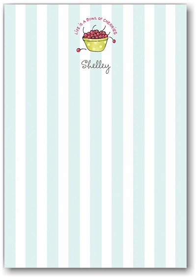 Stacy Claire Boyd Stationery - Tiny Bowl of Cherries (Padded Stationery) Stacy Claire Boyd Stationery - Tiny Bowl of Cherries (Padded Stationery)