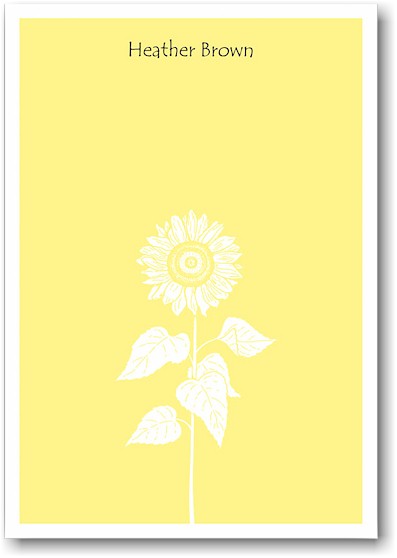 Stacy Claire Boyd Stationery - Sunflower (Padded Stationery) Stacy Claire Boyd Stationery - Sunflower (Padded Stationery)