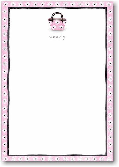 Stacy Claire Boyd Stationery - Pink Posey Pocketbook (Padded Stationery)