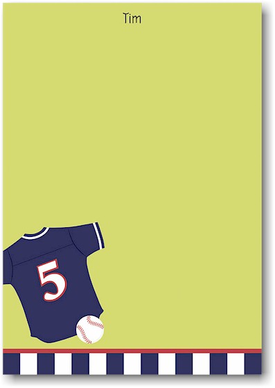 Stacy Claire Boyd Stationery - Baseball Jersey (Padded Stationery) Stacy Claire Boyd Stationery - Baseball Jersey (Padded Stationery)