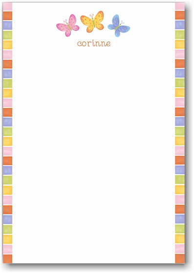 Stacy Claire Boyd Stationery - Springtime Butterflies (Padded Stationery)