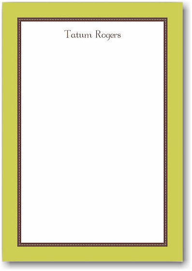 Stacy Claire Boyd Stationery - Simply Green (Padded Stationery)