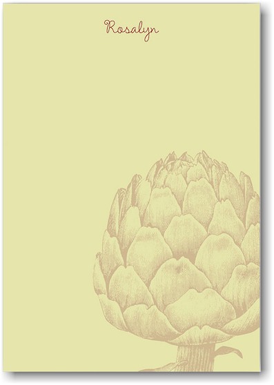 Stacy Claire Boyd Stationery - Celadon Artichoke (Padded Stationery)