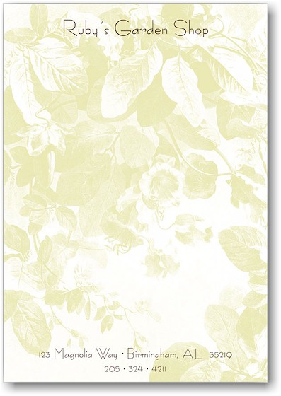 Stacy Claire Boyd Stationery - Citron Floral (Padded Stationery)