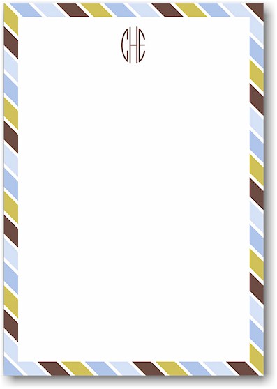 Stacy Claire Boyd Stationery - Pacific Blue Necktie (Padded Stationery)