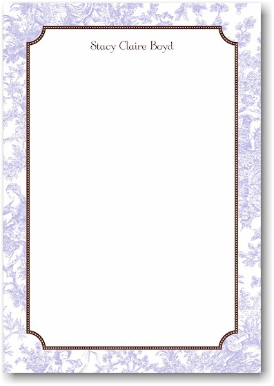Stacy Claire Boyd Stationery - Lavender Toile Fantasy (Padded Stationery) Stacy Claire Boyd Stationery - Lavender Toile Fantasy (Padded Stationery)