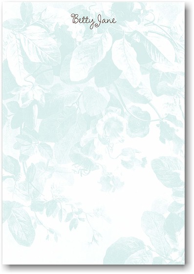 Stacy Claire Boyd Stationery - Aqua Floral (Padded Stationery)