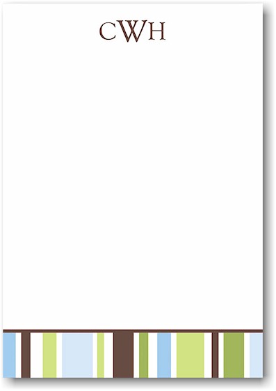 Stacy Claire Boyd Stationery - Country Club Stripe (Padded Stationery)