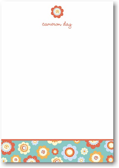 Stacy Claire Boyd Stationery - Turquoise Petal Pushers (Padded Stationery) Stacy Claire Boyd Stationery - Turquoise Petal Pushers (Padded Stationery)