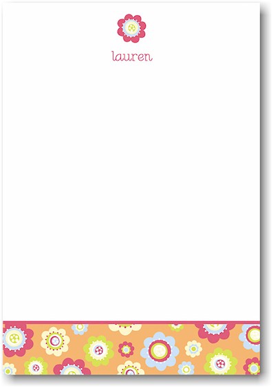 Stacy Claire Boyd Stationery - Mango Petal Pushers (Padded Stationery)