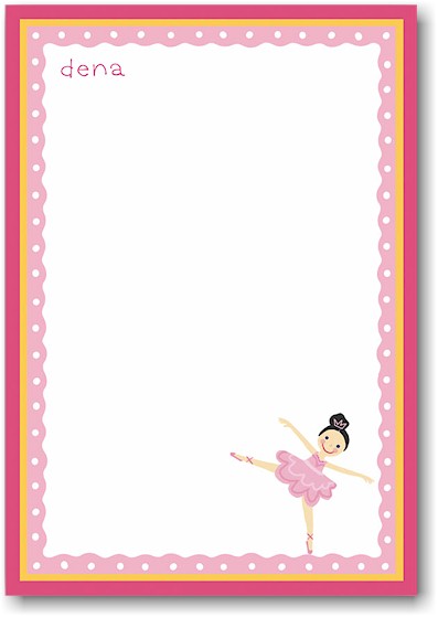 Stacy Claire Boyd Stationery - Dena Ballerina (Padded Stationery)