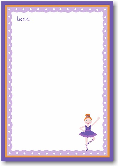 Stacy Claire Boyd Stationery - Lena Ballerina (Padded Stationery)