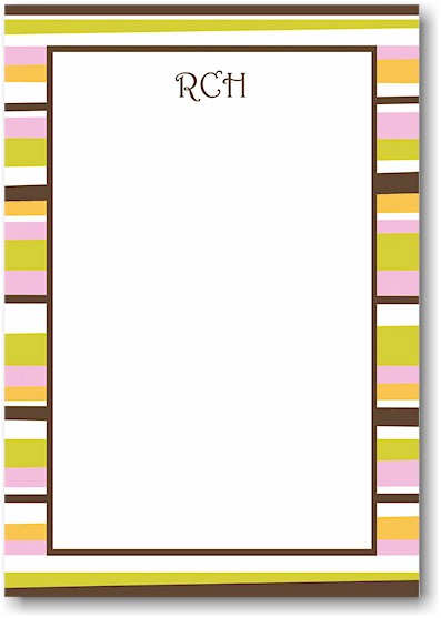Stacy Claire Boyd Stationery - Annie's Stripes (Padded Stationery)