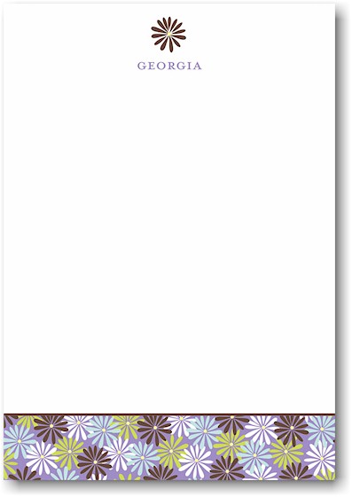 Stacy Claire Boyd Stationery - Violet Daisies (Padded Stationery)