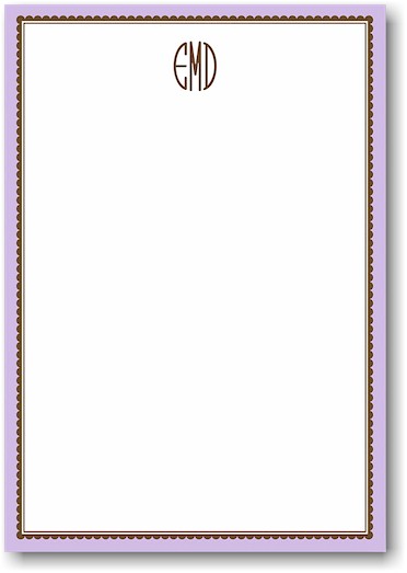 Stacy Claire Boyd Stationery - Lavender Ruffled Border (Padded Stationery) Stacy Claire Boyd Stationery - Lavender Ruffled Border (Padded Stationery)