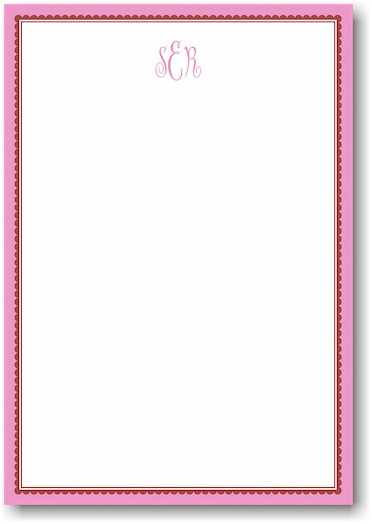 Stacy Claire Boyd Stationery - Hot Pink Ruffled Border (Padded Stationery) Stacy Claire Boyd Stationery - Hot Pink Ruffled Border (Padded Stationery)