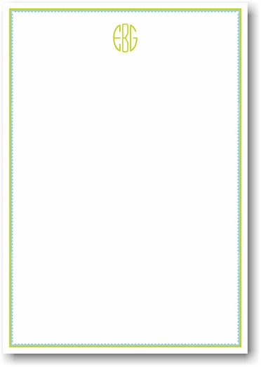 Stacy Claire Boyd Stationery - Green Deckled Border (Padded Stationery) Stacy Claire Boyd Stationery - Green Deckled Border (Padded Stationery)