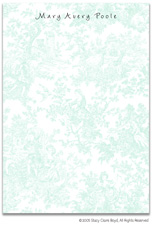 Stacy Claire Boyd Stationery - Summerland Toile - Blue (Padded Stationery)