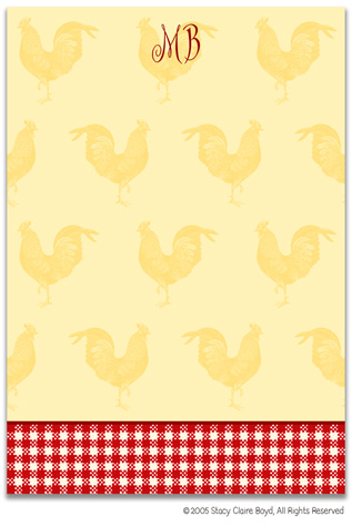 Stationery by Stacy Claire Boyd - Good Morning Rooster (Padded Stationery)