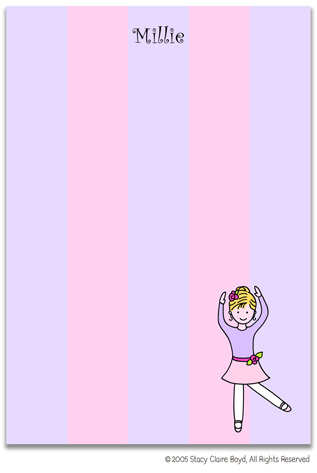 Stacy Claire Boyd Stationery - Ballerina (Padded Stationery)