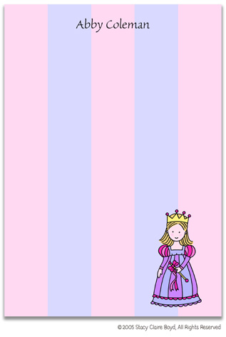 Stacy Claire Boyd Stationery - Little Princess (Padded Stationery)