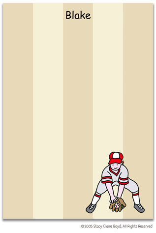 Stacy Claire Boyd Stationery - Baseball All-Star (Padded Stationery)