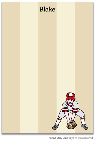 Stationery by Stacy Claire Boyd - Baseball All-Star (Padded Stationery) Stationery by Stacy Claire Boyd - Baseball All-Star (Padded Stationery)