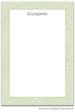 Stacy Claire Boyd Stationery - Green Scattered Flowers (Padded Stationery)