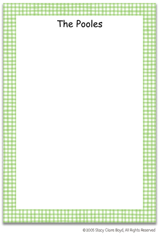 Stacy Claire Boyd Stationery - Parrot Check (Padded Stationery)