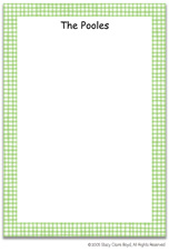 Stacy Claire Boyd Stationery - Parrot Check (Padded Stationery)