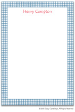 Stacy Claire Boyd Stationery - Blue Jay Check (Padded Stationery)