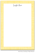 Stationery by Stacy Claire Boyd - Canary Check (Padded Stationery)