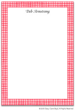 Stacy Claire Boyd Stationery - Cardinal Check (Padded Stationery)