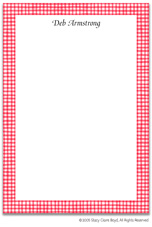 Stationery by Stacy Claire Boyd - Cardinal Check (Padded Stationery)