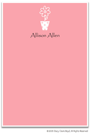 Stationery by Stacy Claire Boyd - Pink Petals (Padded Stationery)