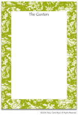 Stacy Claire Boyd Stationery - Country Cottage Toile - Clover (Padded Stationery)