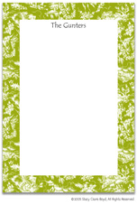 Stationery by Stacy Claire Boyd - Country Cottage Toile - Clover (Padded Stationery)
