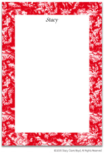 Stacy Claire Boyd Stationery - Country Cottage Toile - Poppy (Padded Stationery)