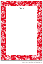 Stationery by Stacy Claire Boyd - Country Cottage Toile - Poppy (Padded Stationery)