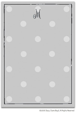 Stationery by Stacy Claire Boyd - Definitely Dotty - Pacific Blue (Padded Stationery)
