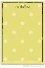 Stationery by Stacy Claire Boyd - Definitely Dotty - Citron (Padded Stationery)
