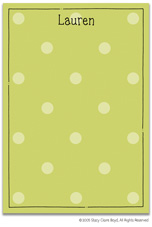 Stacy Claire Boyd Stationery - Definitely Dotty - Snowpea (Padded Stationery)