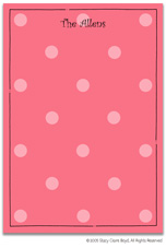 Stationery by Stacy Claire Boyd - Definitely Dotty - Geranium (Padded Stationery)