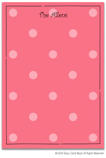 Stacy Claire Boyd Stationery - Definitely Dotty - Geranium (Padded Stationery)