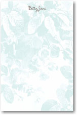 Stacy Claire Boyd Stationery - Aqua Floral (Padded Stationery)