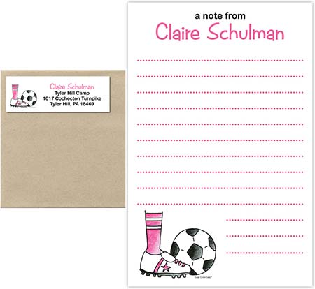 Camp Notepad & Label Sets by Sugar Cookie (Soccer Pink) Camp Notepad & Label Sets by Sugar Cookie (Soccer Pink)
