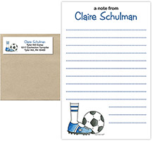 Camp Notepad & Label Sets by Sugar Cookie (Soccer Blue)