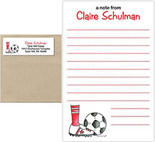 Camp Notepad & Label Sets by Sugar Cookie (Soccer Red)