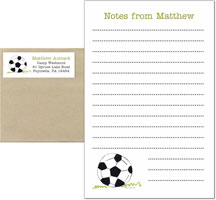 Camp Notepad & Label Sets by Sugar Cookie (Soccer Ball)