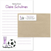 Camp Notepad & Label Sets by Sugar Cookie (Soccer Girl)